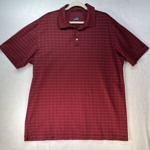 Tiger Woods Collection Nike Fit Dry Polo Men’s Sz XXL 2XL Red Stripe Golf‎